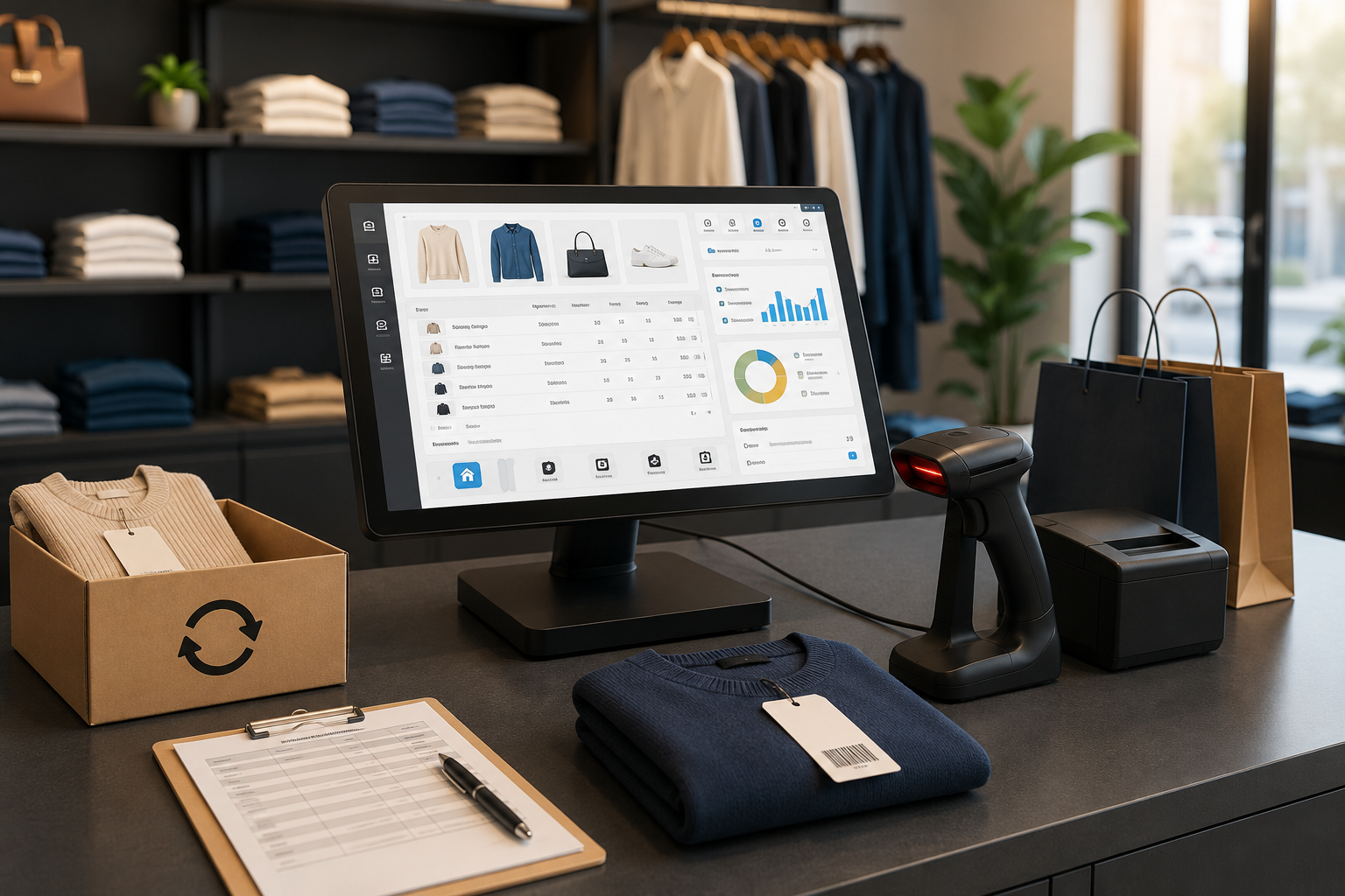 Kassensystem für Geschäfte in Österreich: Barcode, Lagerbestand, Retouren und Einkauf in einem Workflow