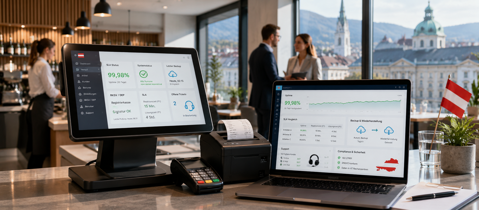 Cloud‑POS: usporedba SLA, dostupnosti (uptime) i podrške za tvrtke u Austriji