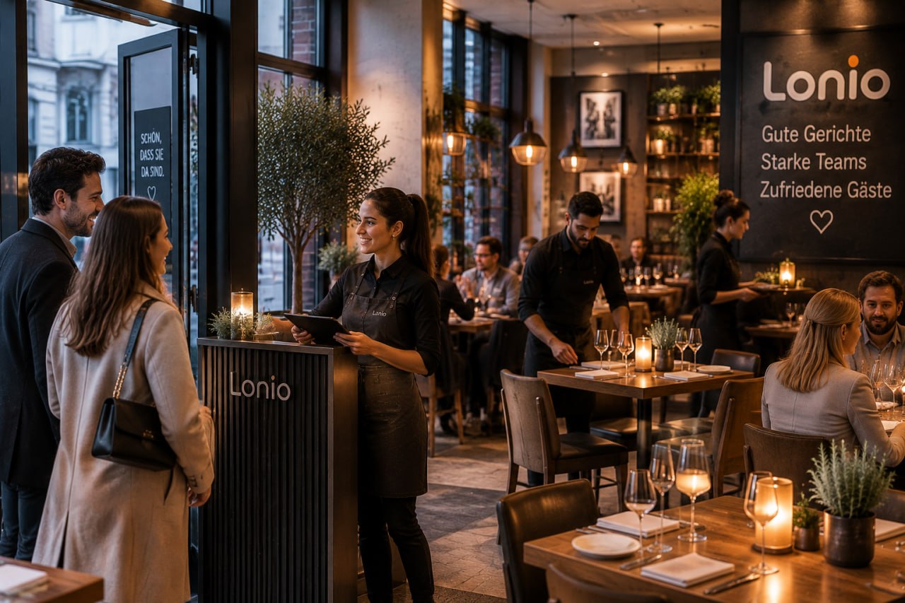 Mappa digitale dei tavoli al ristorante: accoglienza, capacità e zone di servizio