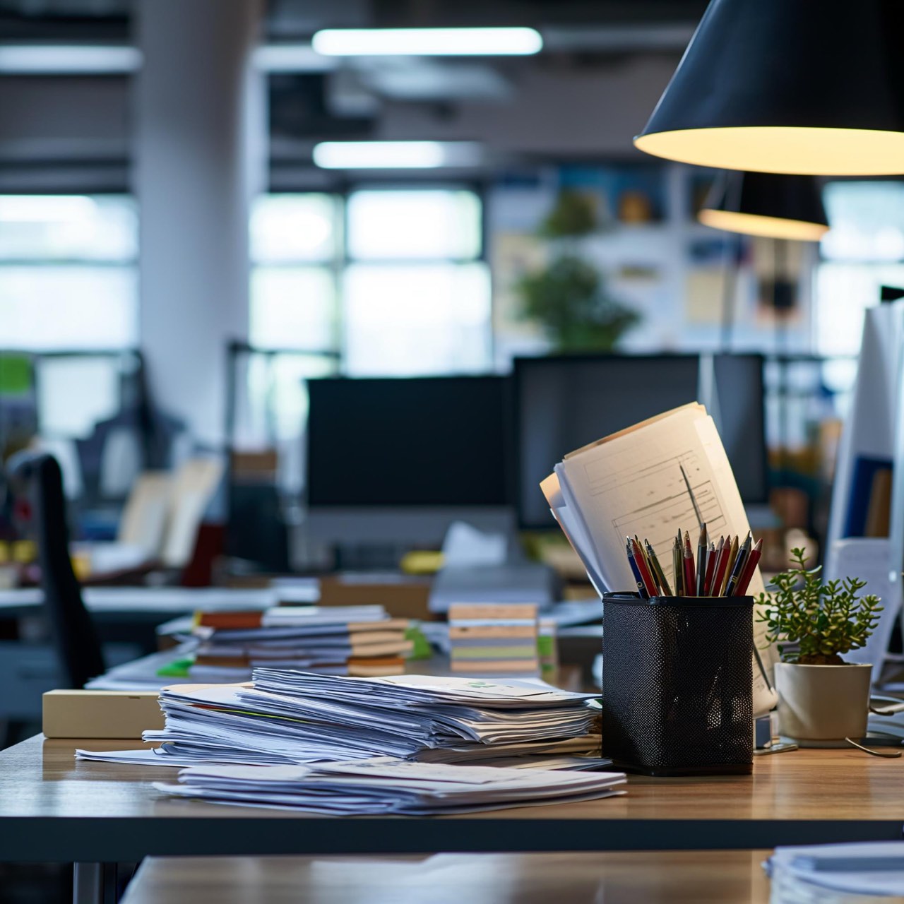 Ufficio moderno con postazioni di lavoro